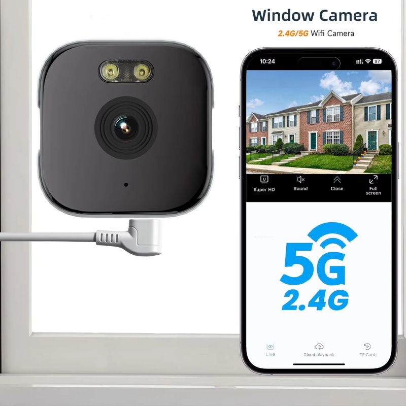 4K Window Camera 5GHz WiFi Ind - Home Security Robot ulasan dan harga