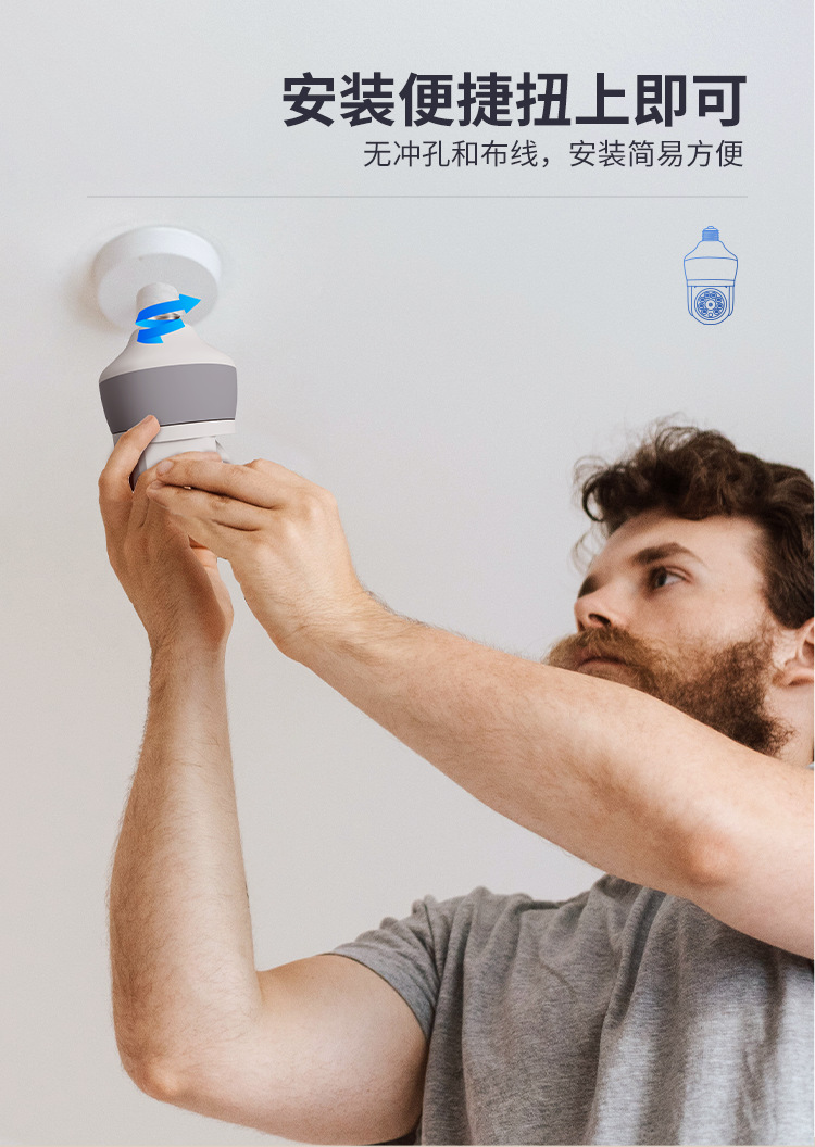 Yoosee APP 3MP 1296P  Night La - Home Security Flood Lights ulasan dan harga